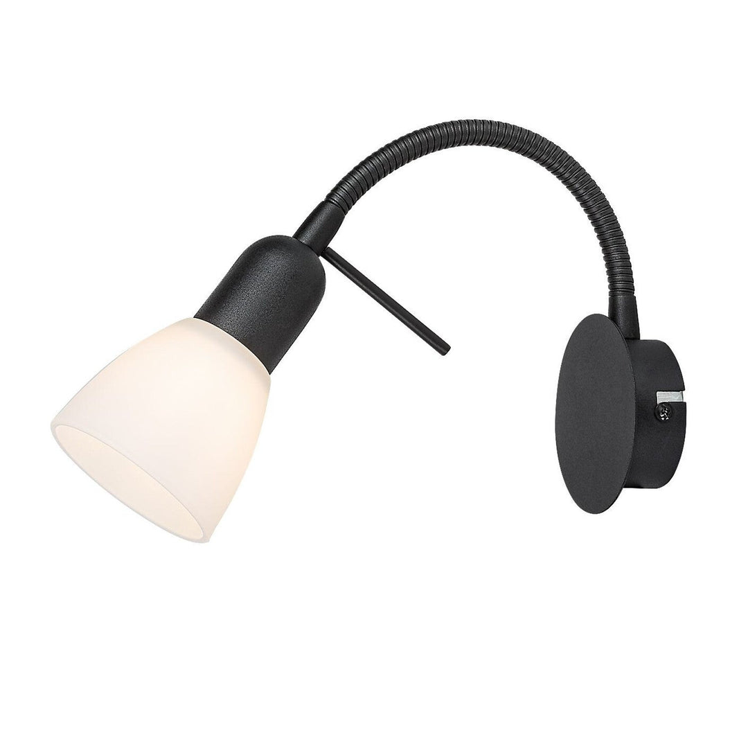 Zidna lampa Rabalux, reflektor, navoj za žarulju E14, IP20, crna, Soma