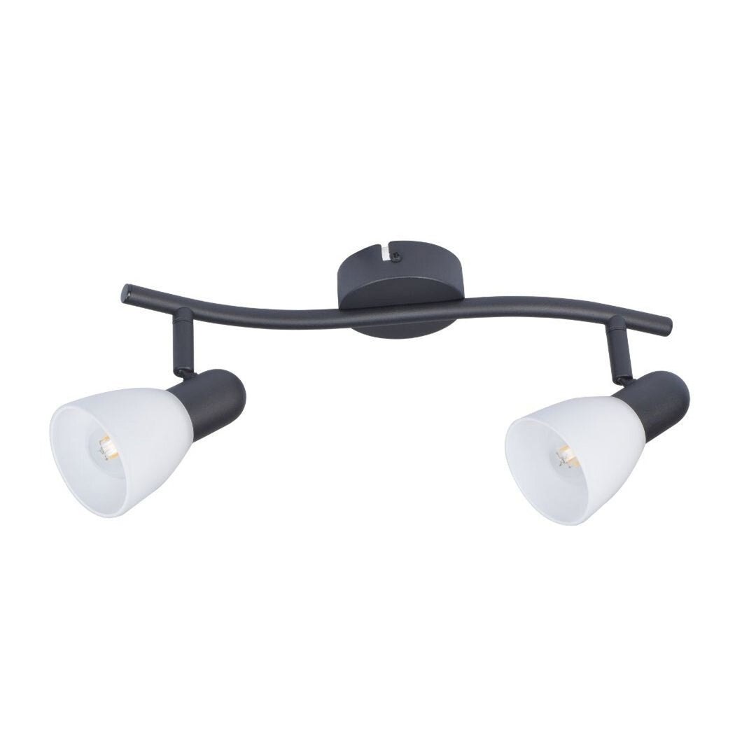 Stropna lampa Rabalux, reflektor, 2x E14 navoj za žarulje, IP20, crna, Soma