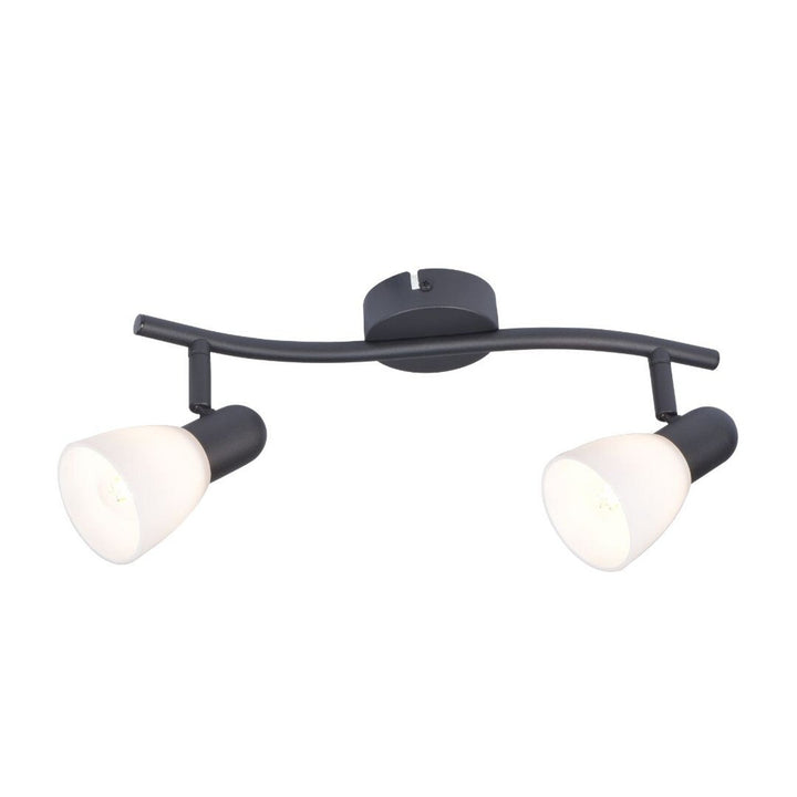 Stropna lampa Rabalux, reflektor, 2x E14 navoj za žarulje, IP20, crna, Soma