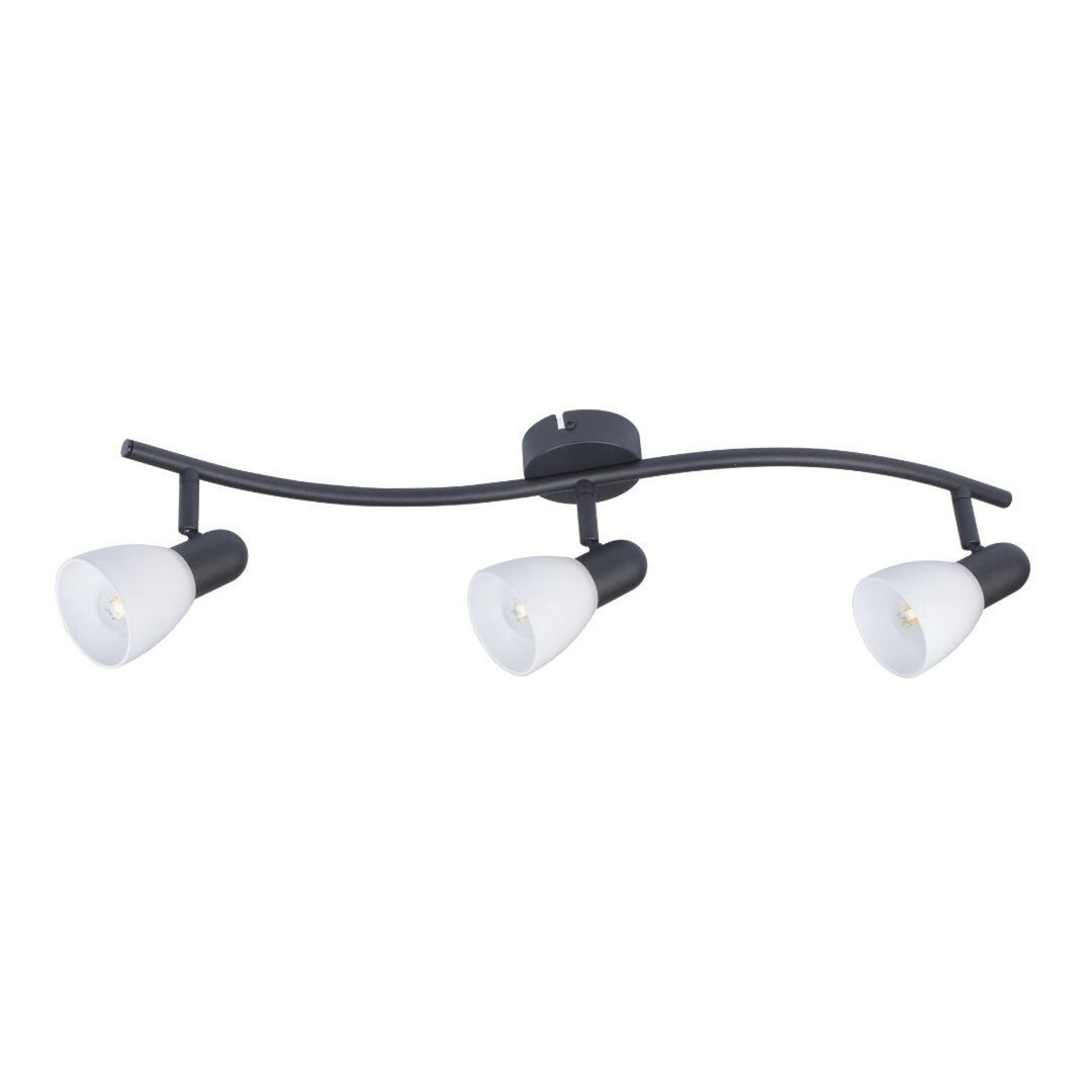 Stropna lampa Rabalux, reflektor, navoj za 3 x E14 žarulje, IP20, crna, Soma