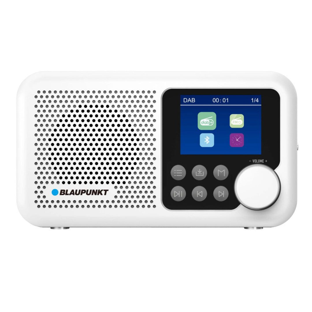 Blaupunkt prijenosni radio, DAB+ digitalni radio i FM tuner, Bluetooth, izlaz za slušalice, 2,4-inčni bočni zaslon, funkcija sata i alarma, napajanje baterijama i punjenje putem USB-C, DR8WH