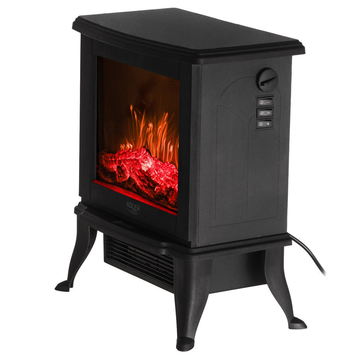 Adler električni kamin, 2 razine grijanja, max. snaga 1800 W, termostat, 3D efekt plamena, AD 7754