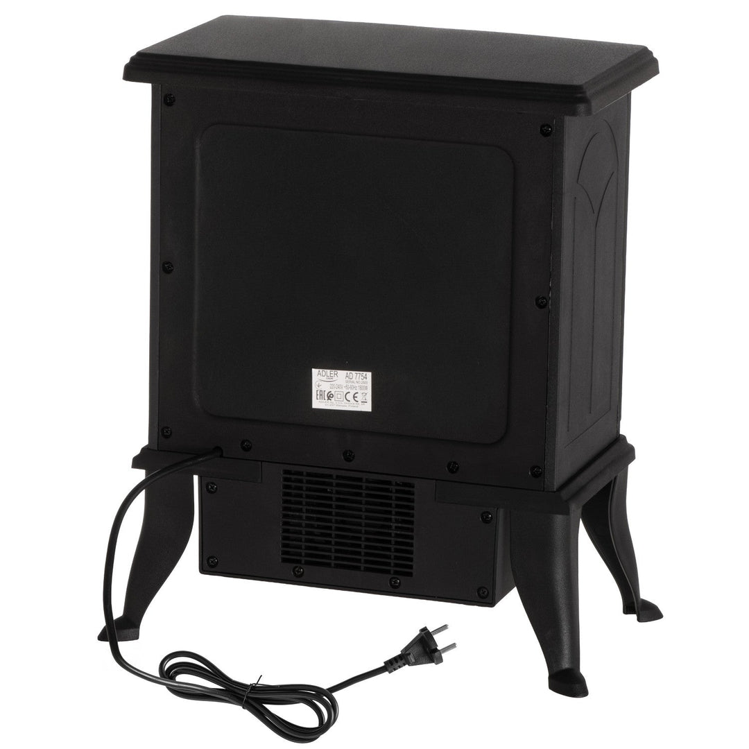 Adler električni kamin, 2 razine grijanja, max. snaga 1800 W, termostat, 3D efekt plamena, AD 7754