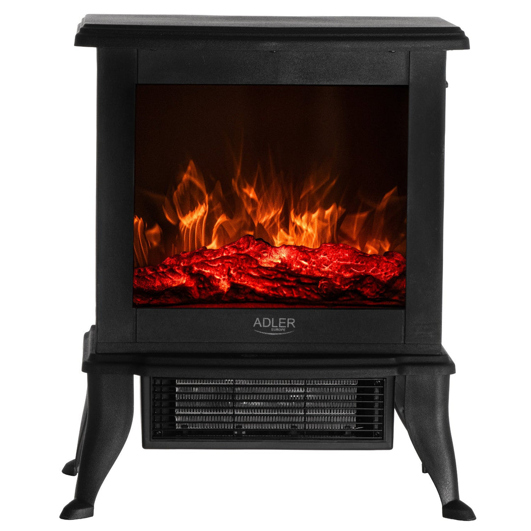 Adler električni kamin, 2 razine grijanja, max. snaga 1800 W, termostat, 3D efekt plamena, AD 7754