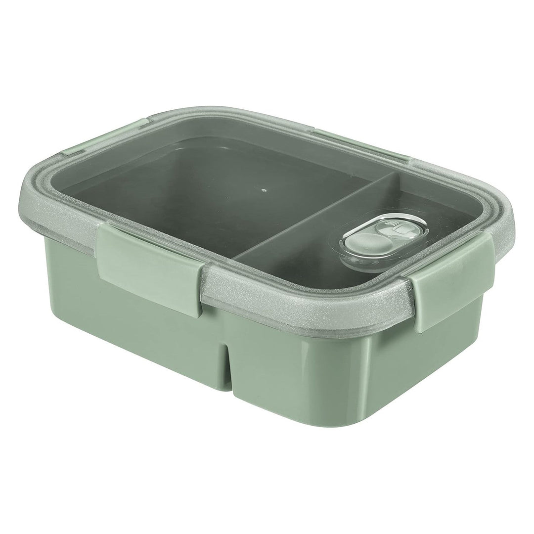 Posuda za hranu Dual Curver, hermetički poklopac, ventil u poklopcu, 100% reciklirana, pogodna za mikrovalnu pećnicu, dva odjeljka 0,6 L + 0,3 L, 250.000