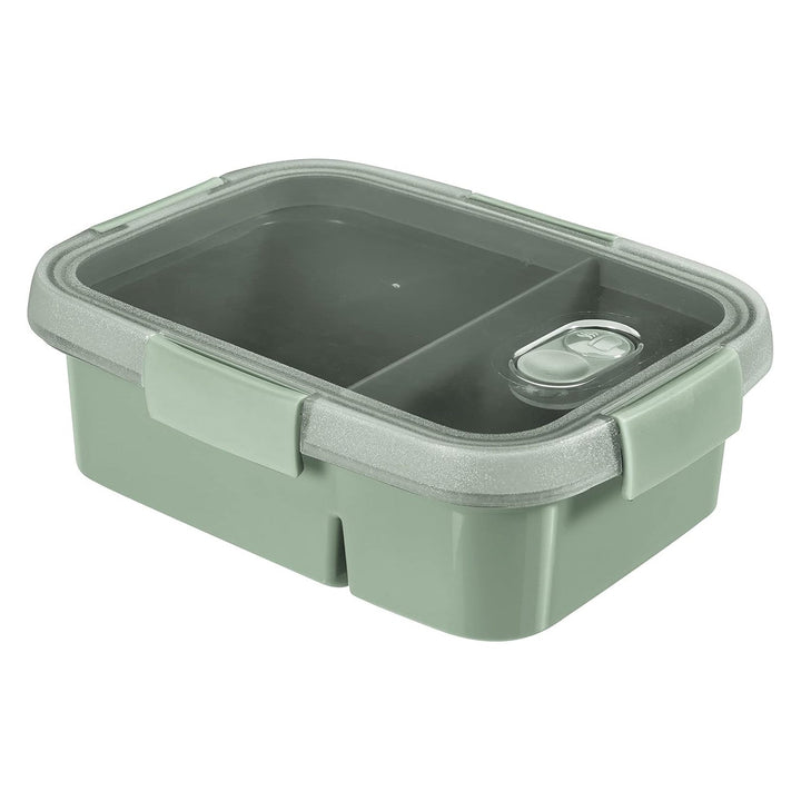 Posuda za hranu Dual Curver, hermetički poklopac, ventil u poklopcu, 100% reciklirana, pogodna za mikrovalnu pećnicu, dva odjeljka 0,6 L + 0,3 L, 250.000