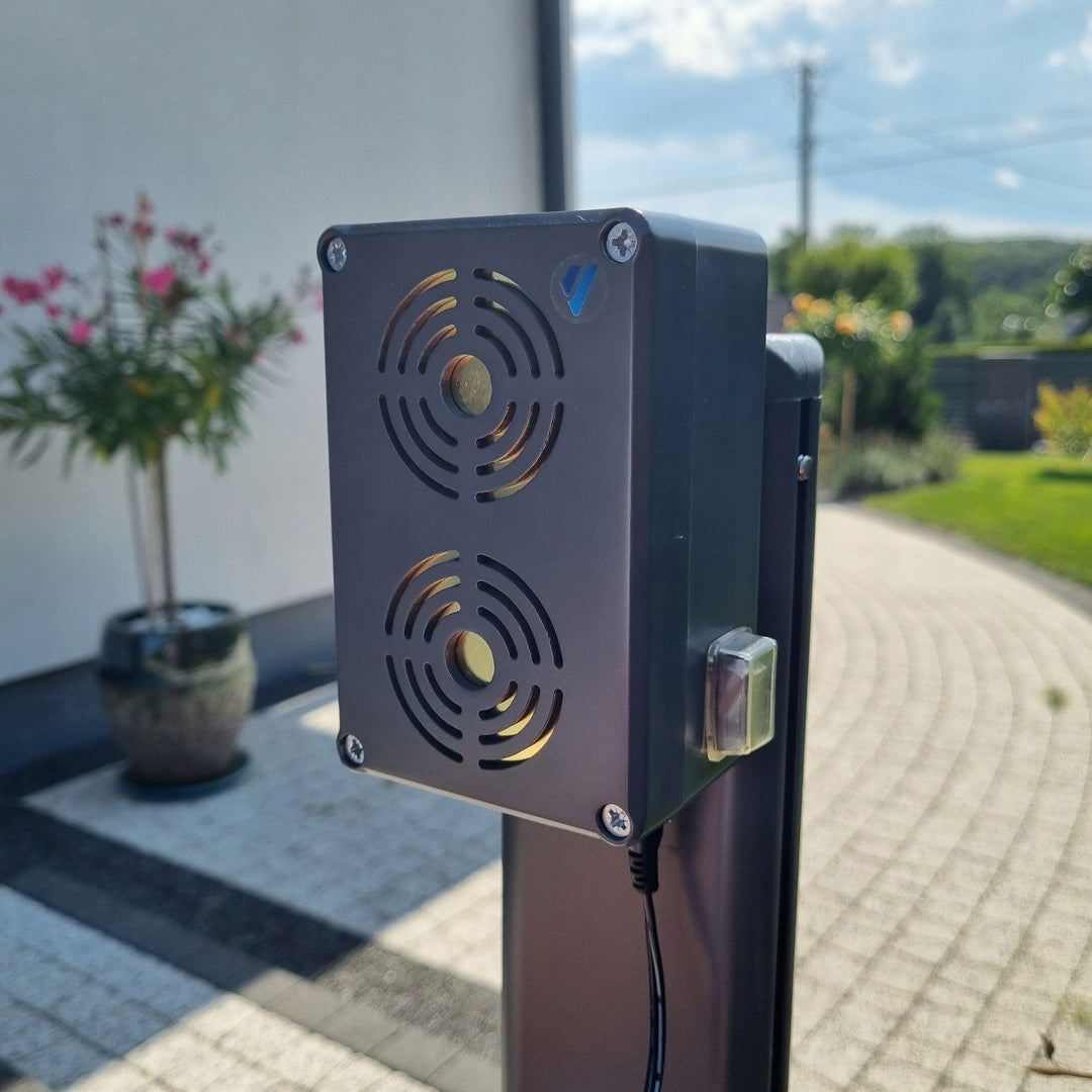 Odbijivač glodara, kunića, štakora i miševa Viano, energetski učinkovit ultrazvučni generator, IP65, vodootporan