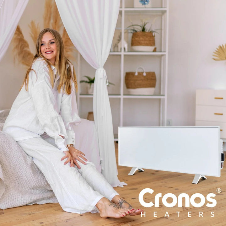 Cronos infracrveni grijač, 330 W, bijeli, pogodan za alergičare, ultratanki, mat površina, grije prostor do 12 m², Synthelith PRO CRP-330TWP bijeli