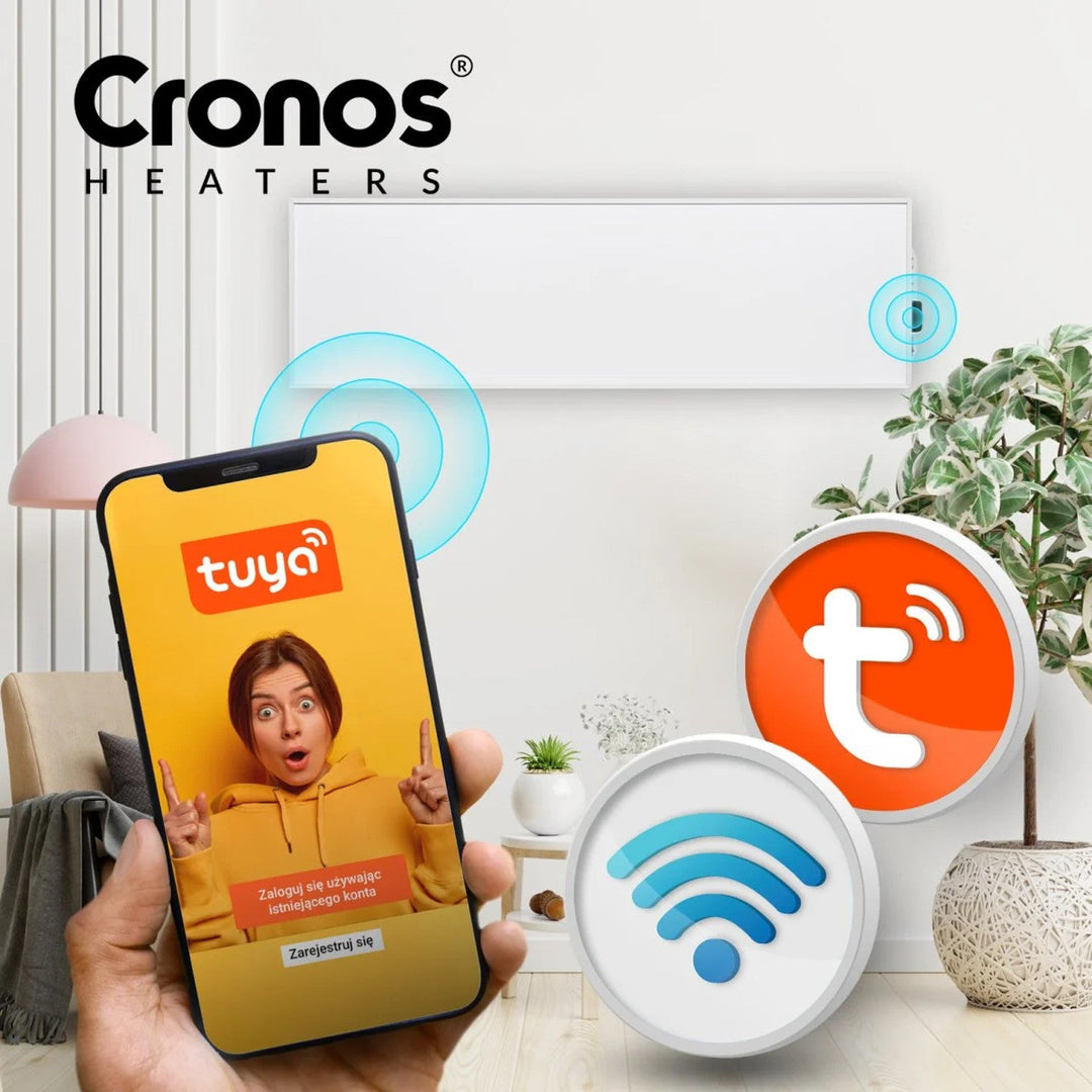 Cronos infracrveni grijač, 330 W, bijeli, pogodan za alergičare, ultratanki, mat površina, grije prostor do 12 m², Synthelith PRO CRP-330TWP bijeli