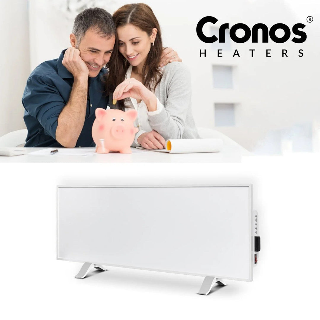 Cronos infracrveni grijač, 330 W, bijeli, pogodan za alergičare, ultratanki, mat površina, grije prostor do 12 m², Synthelith PRO CRP-330TWP bijeli