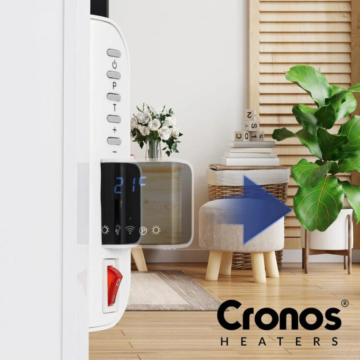 Cronos infracrveni grijač, 330 W, bijeli, pogodan za alergičare, ultratanki, mat površina, grije prostor do 12 m², Synthelith PRO CRP-330TWP bijeli