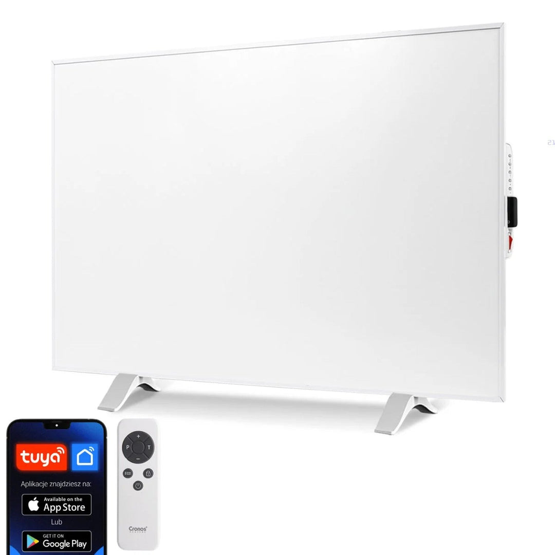 Cronos infracrveni grijač, 300 W, bijeli, pogodan za alergičare, ultratanki, mat površina, grije prostor do 9 m², Synthelith PRO CRP-300TWP bijeli