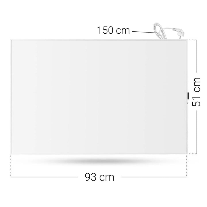 Cronos infracrveni grijač, 500 W, bijeli, pogodan za alergičare, ultratanki, mat površina, grije prostor do 14 m², Synthelith PRO CRP-500TWP bijeli