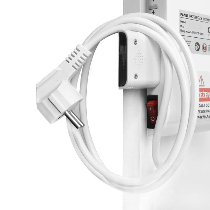 Cronos infracrveni grijač, 500 W, bijeli, pogodan za alergičare, ultratanki, mat površina, grije prostor do 14 m², Synthelith PRO CRP-500TWP bijeli