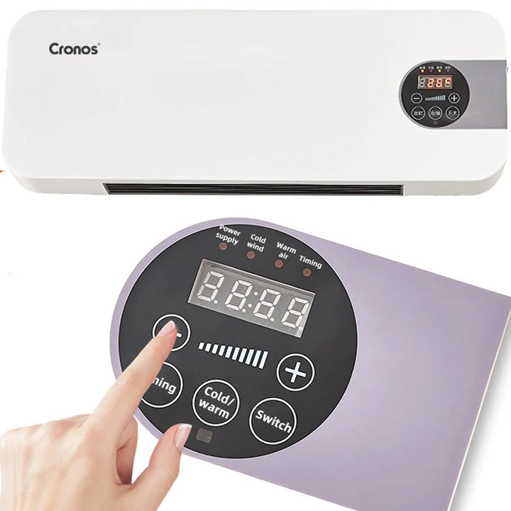 Cronos grijač s ventilatorskom zavesom zraka, 1500 W snage, niska potrošnja energije, širok kut protoka zraka, daljinski upravljač, HFH-201