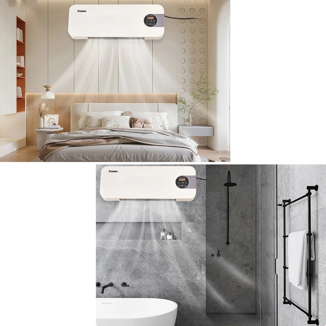 Cronos grijač s ventilatorskom zavesom zraka, 1500 W snage, niska potrošnja energije, širok kut protoka zraka, daljinski upravljač, HFH-201