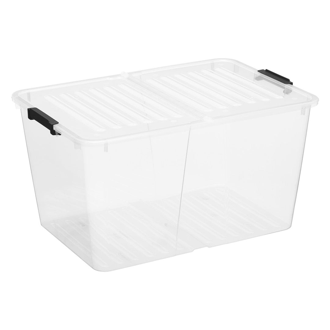 Plast Team Home Box Flex 50L spremnik s dvostrukim poklopcem, sklopivim poklopcem, sigurnosnim kopčama, proziran, 23030800