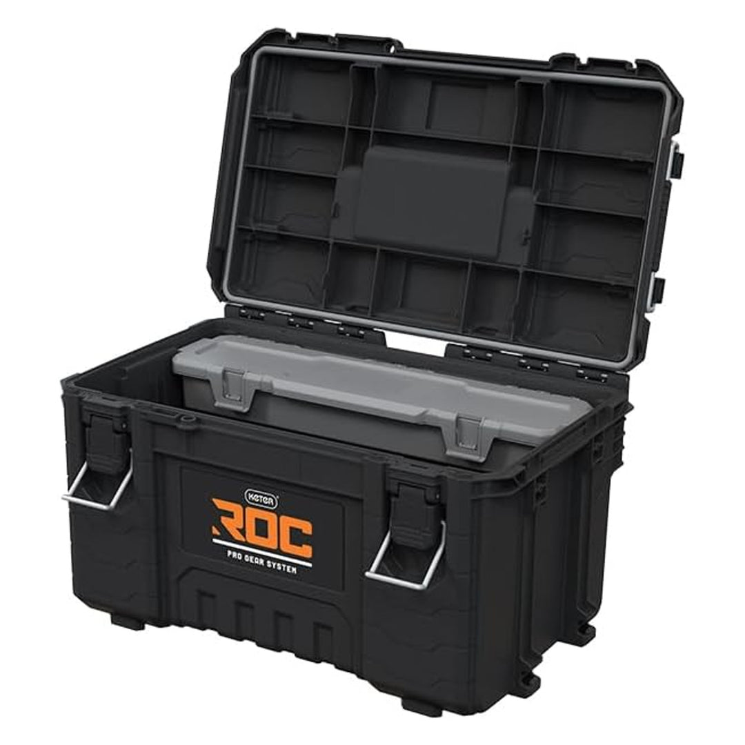 Keter ROC Pro Gear 2.0 kutija za alate, nosivost 54 kg, s Pro Mount ručkama, uključuje organizator, može se montirati na zid, 256984