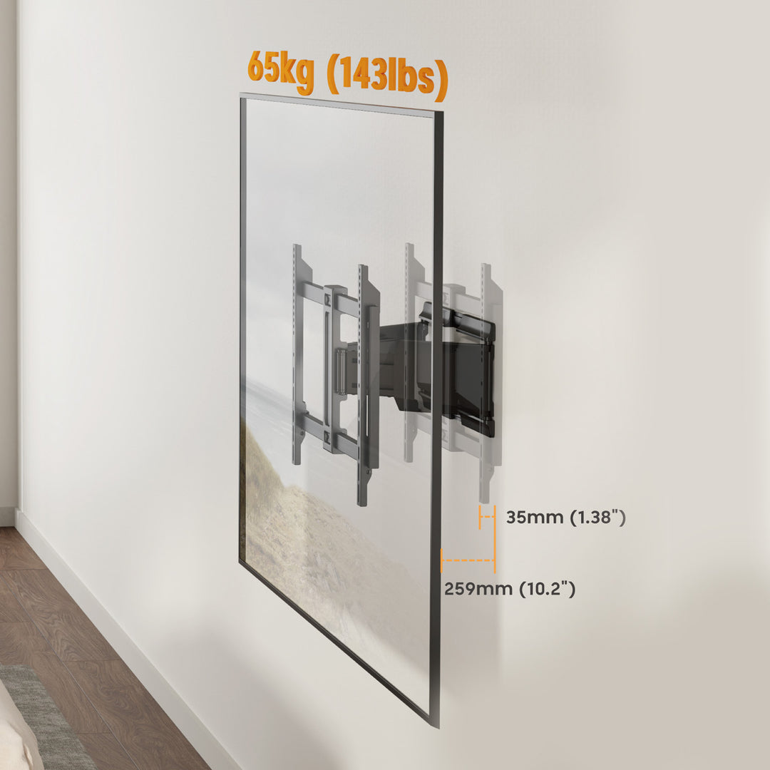 Maclean TV nosač / držač, max. VESA 600x400, 37–90", max. opterećenje 65 kg, crni, MC-881 N