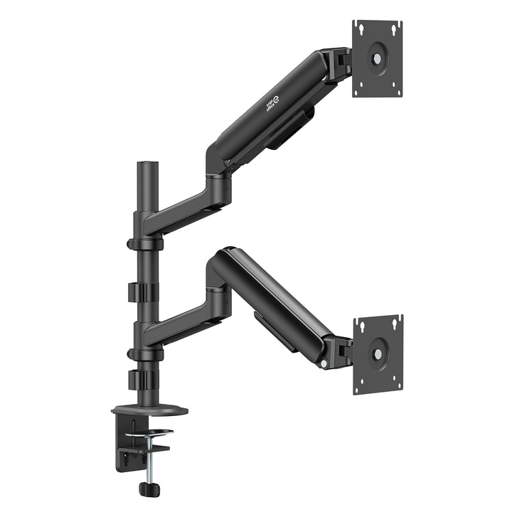 Ergo Office držač za dva monitora, plinski amortizer, 17"–32", 1–10 kg, mat crna, ER-692 B