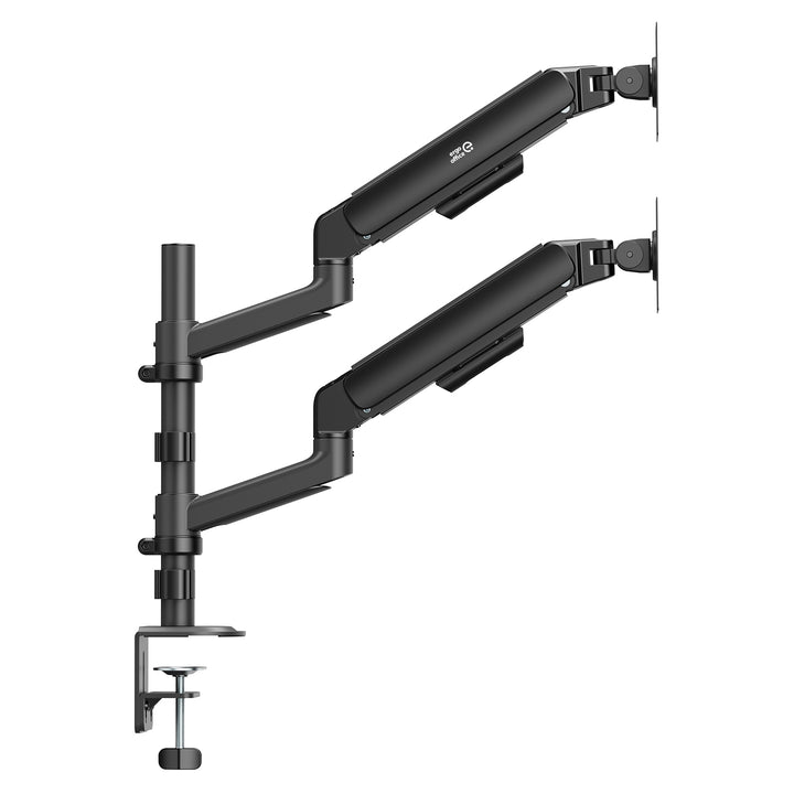Ergo Office držač za dva monitora, plinski amortizer, 17"–32", 1–10 kg, mat crna, ER-692 B