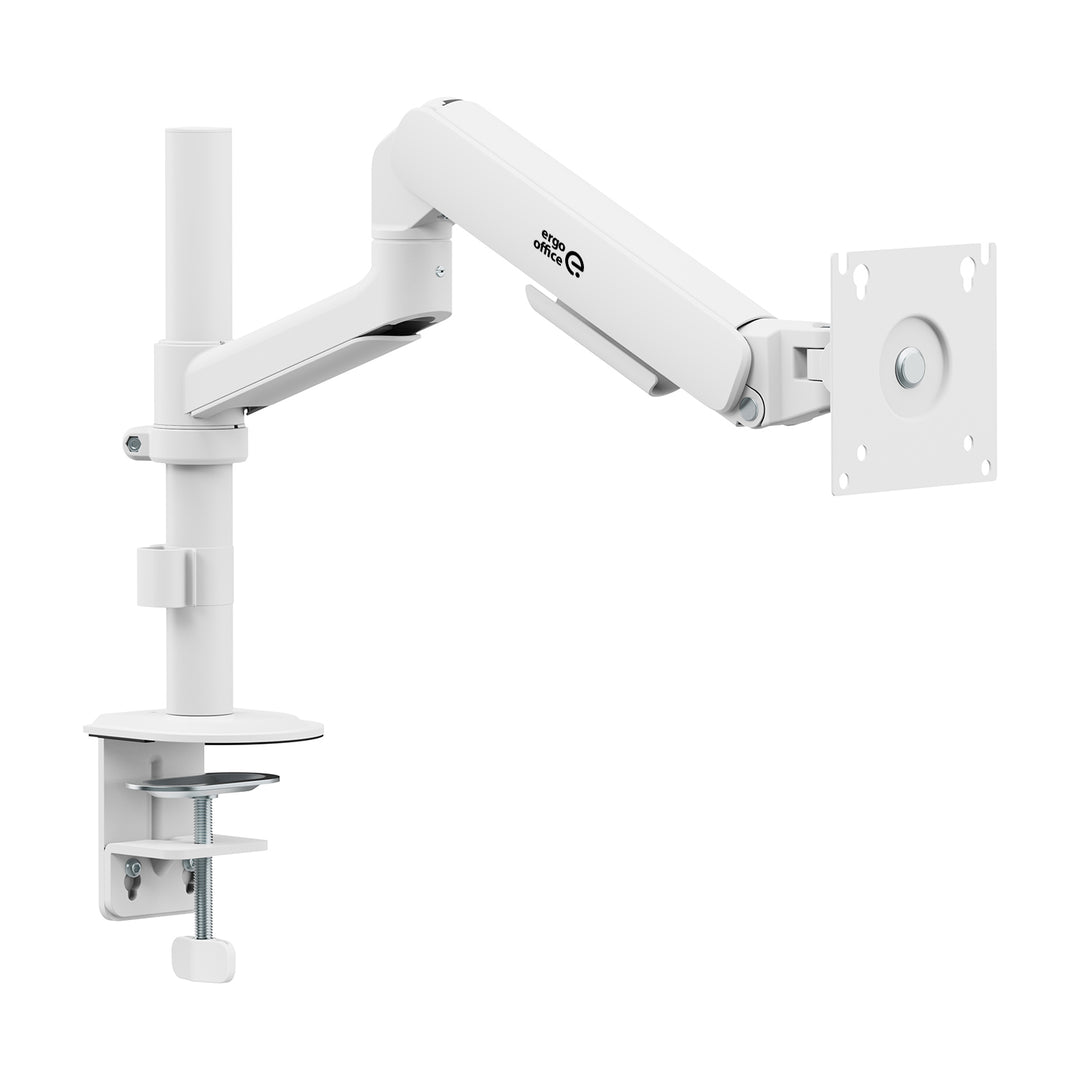 Ergo držač za monitor za ured, plinski opružni mehanizam, 17"–32", 1–10 kg, mat bijela, max. VESA 100x100, ER-691 W