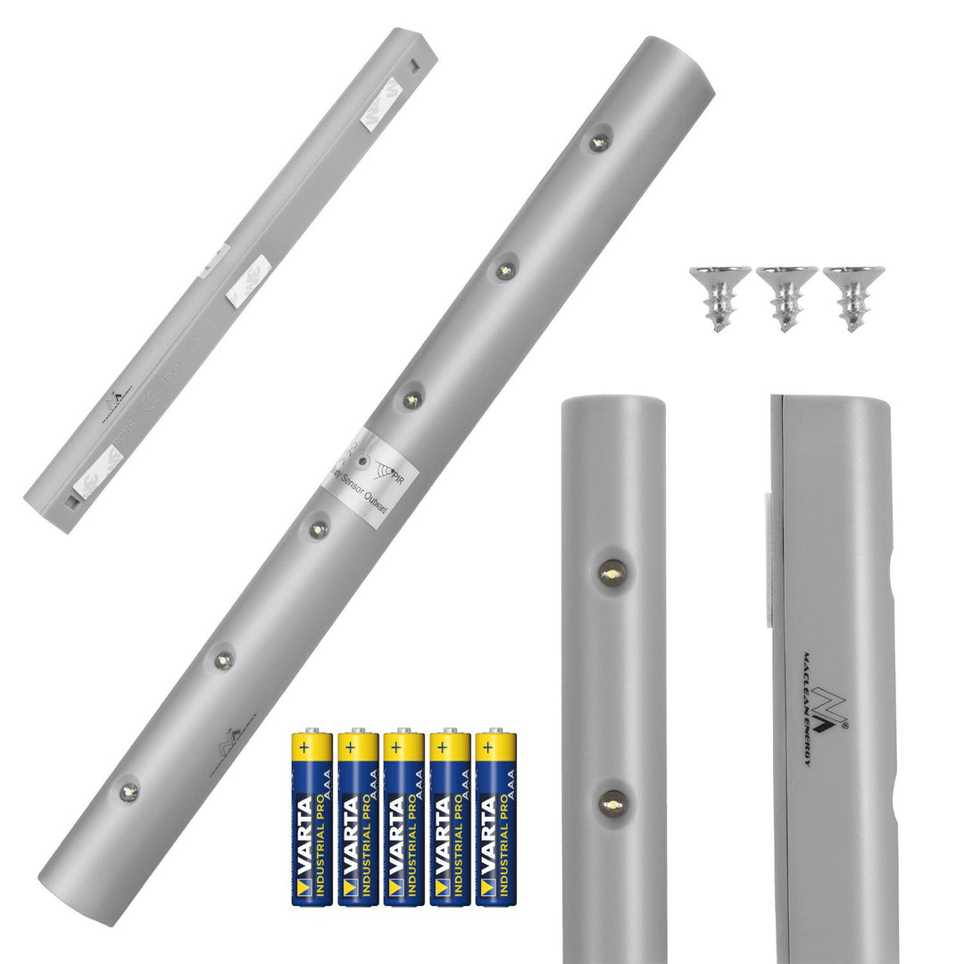 Maclean 6LED kuhinjska svjetiljka za ispod ormarića, izdužena, s senzorom pokreta, 5xAAA, MCE123 + 5x Varta Industrial AAA alkalne baterije