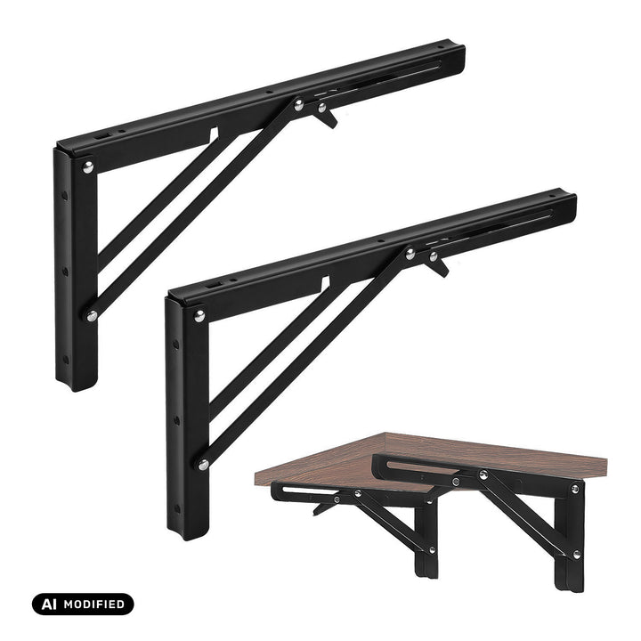 Maclean preklopni zidni nosač za policu, min. 250 mm, max. 500 mm, max. 50 kg, 2 komada, MC-194