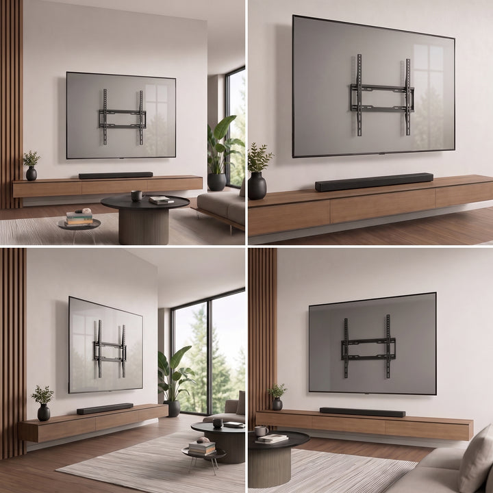 Maclean TV nosač / držač, max VESA 400×400, 32–75", do 45 kg, crni, podešavanje nagiba 0°–8°, MC-187