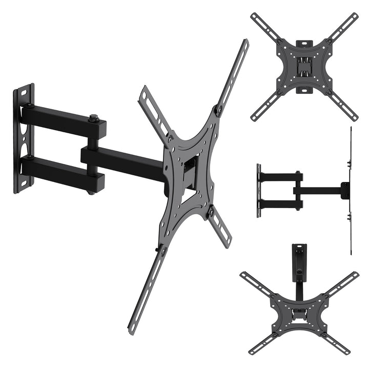 Maclean TV nosač / držač, max VESA 400x400, 32–55", do 25 kg, crni, nagib 0°–-15° i rotacija +90°–-90°, MC-190