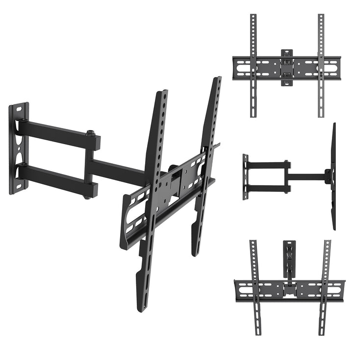 Maclean TV nosač / držač, max VESA 400x400, 32–55", do 30 kg, crni, nagibna podesivost +2°–-10° i rotacijska podesivost +90°–-90°, MC-191