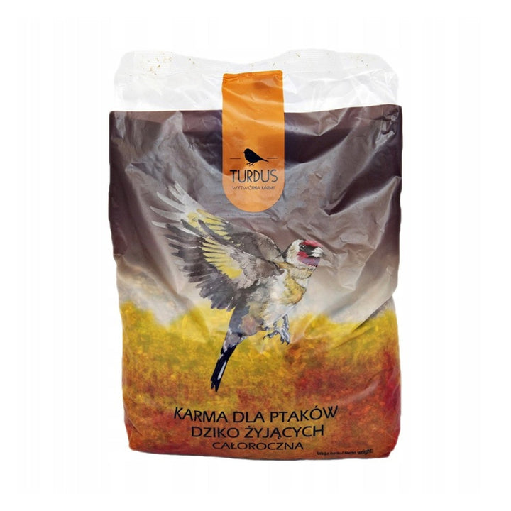 Woodok hranilica za ptice, smrčak, spaljena, čvrsti kuke + 1 kg sjemena za ptice