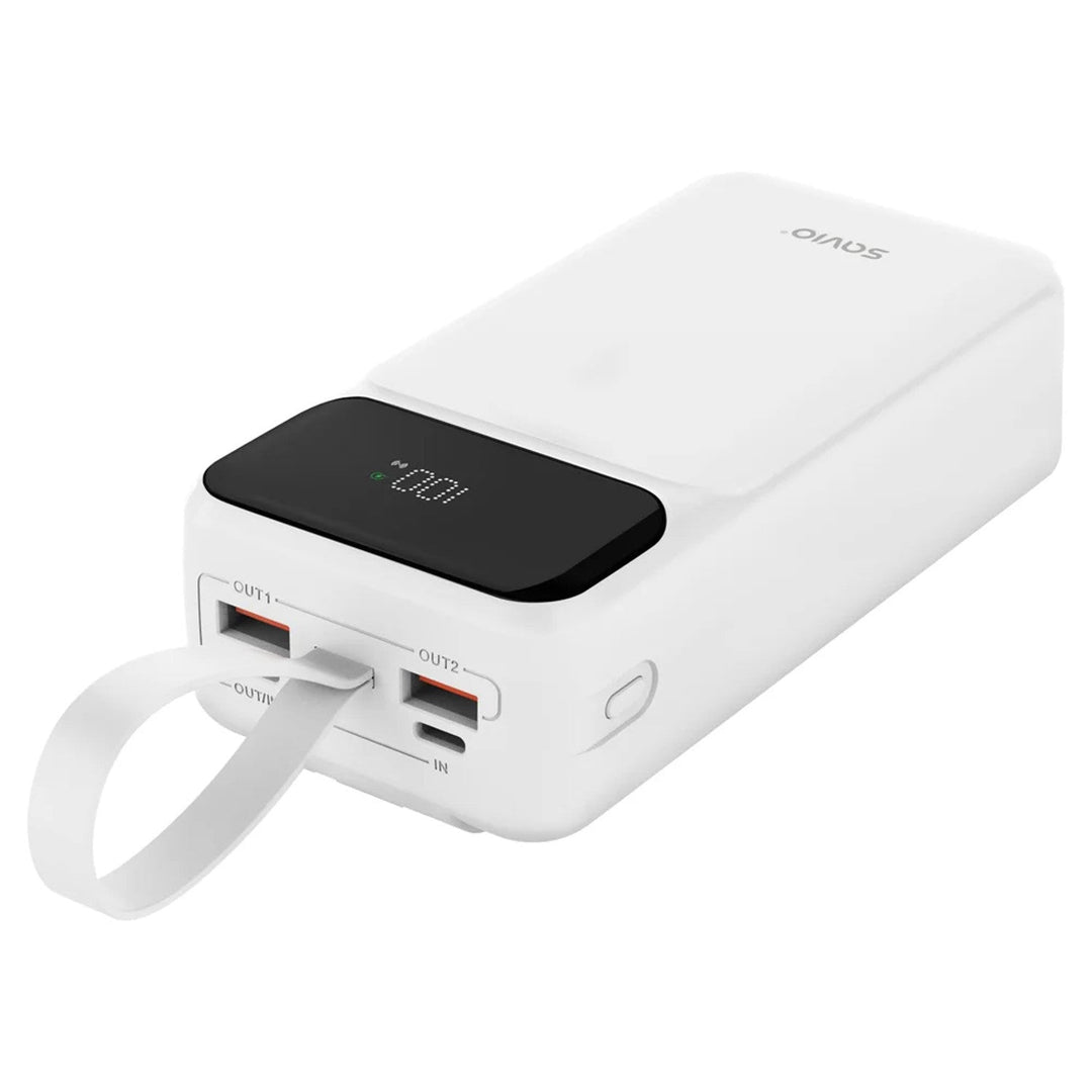 Powerbank SAVIO, 2 USB priključka, 1 USB-C priključak, Quick Charge, Power Delivery, SAVBA-11