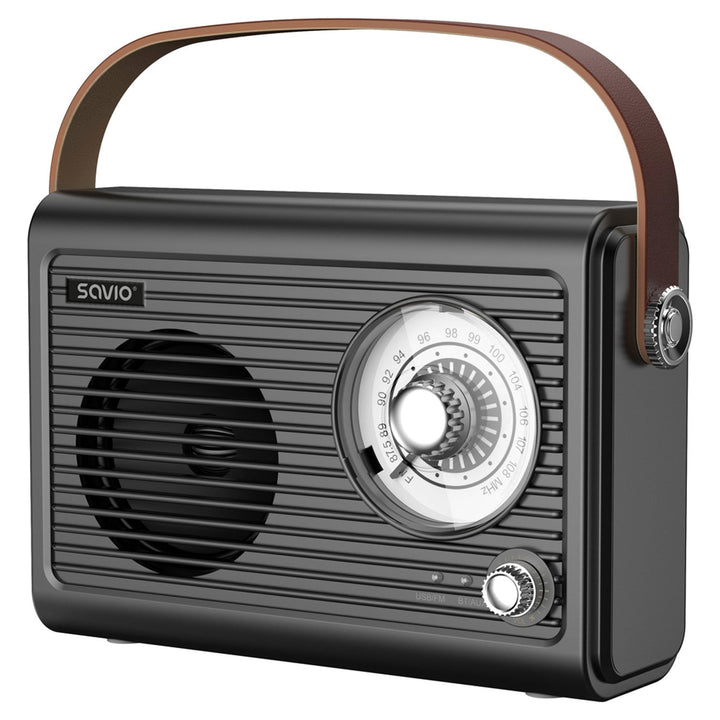 Savio prijenosni FM radio, punjiva baterija, Bluetooth, AUX, SAVRS-01