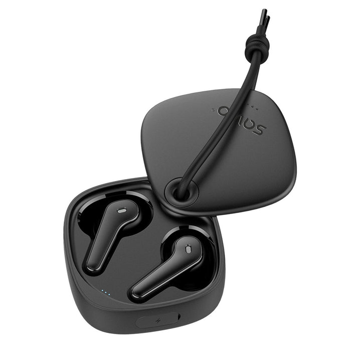 Savio bežične slušalice, Bluetooth 5.3, ENC, USB-C, crne, SAVSLTWS-11