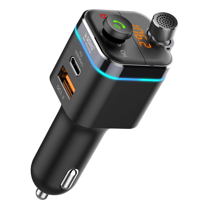 Savio MP3 predajnik za automobil, Bluetooth 5.0, funkcija punjenja, crna, SAVFMTRANSTR-12
