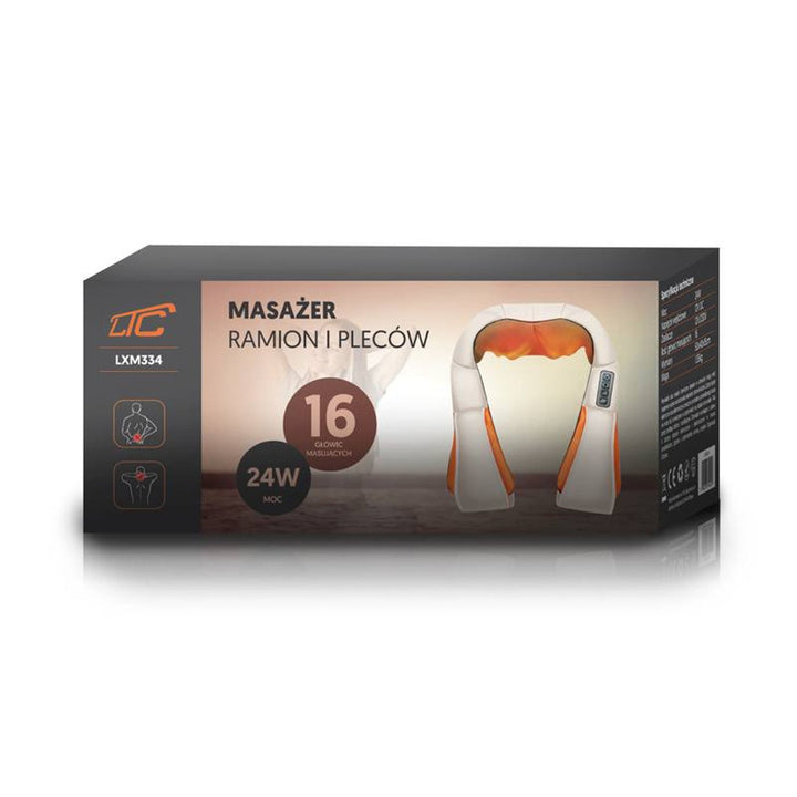 LTC Shiatsu 6D masažer za ruku, 3 brzine, 5 V, 24 W, funkcija grijanja, LED pozadinsko osvjetljenje, neklizajuće trake