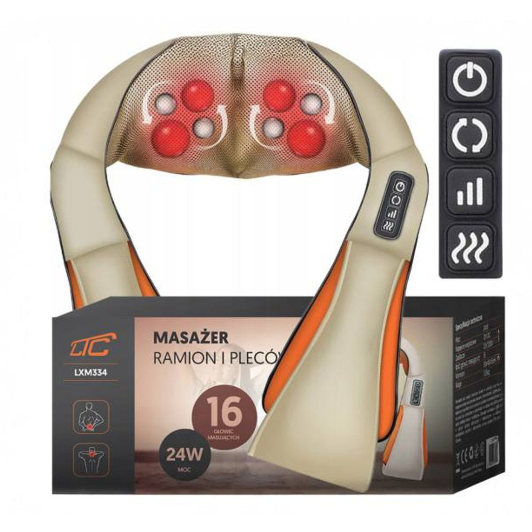 LTC Shiatsu 6D masažer za ruku, 3 brzine, 5 V, 24 W, funkcija grijanja, LED pozadinsko osvjetljenje, neklizajuće trake