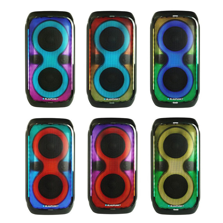 Zvučnik Blaupunkt Party Box, LED rasvjeta, Bluetooth, USB i AUX, FM radio, karaoke funkcija, daljinski upravljač, trajanje baterije do 18 sati, PB60X