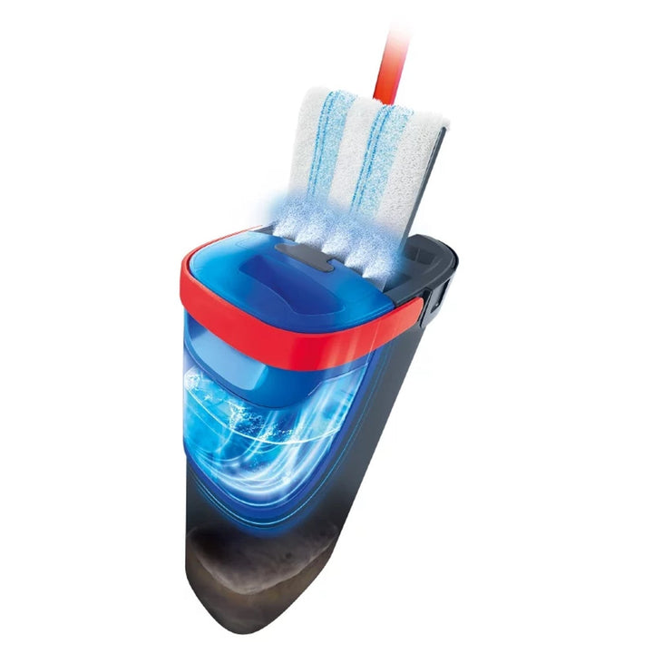 Vileda H2prO ravni mop, 100% odvajanje čiste i prljave vode, dva spremnika, mikrofibarna podloga, vrh od 360°, 175774