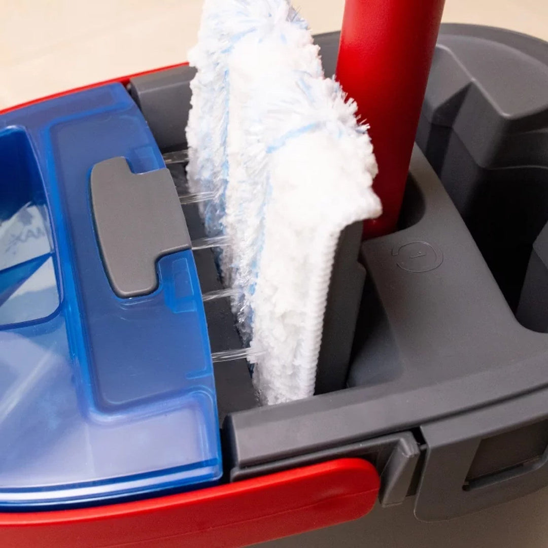 Vileda H2prO ravni mop, 100% odvajanje čiste i prljave vode, dva spremnika, mikrofibarna podloga, vrh od 360°, 175774