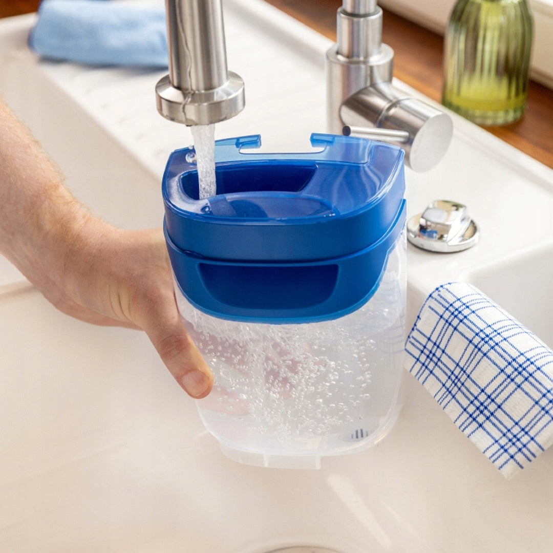 Vileda H2prO ravni mop, 100% odvajanje čiste i prljave vode, dva spremnika, mikrofibarna podloga, vrh od 360°, 175774