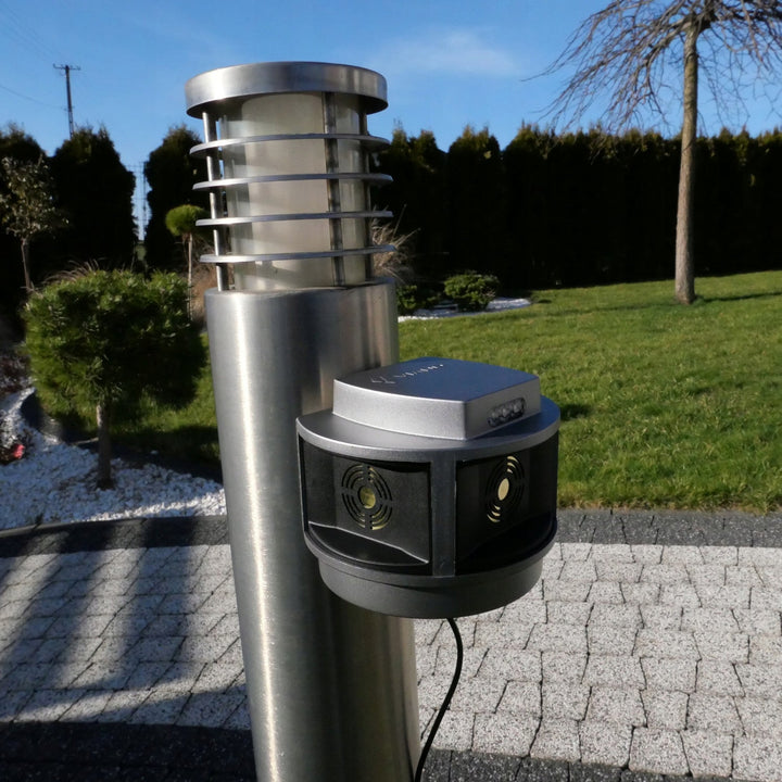Odbijivač glodara, kunića i miševa Viano, ultrazvučni generator, stroboskopski panel, tri zvučnika, Trio-Strob
