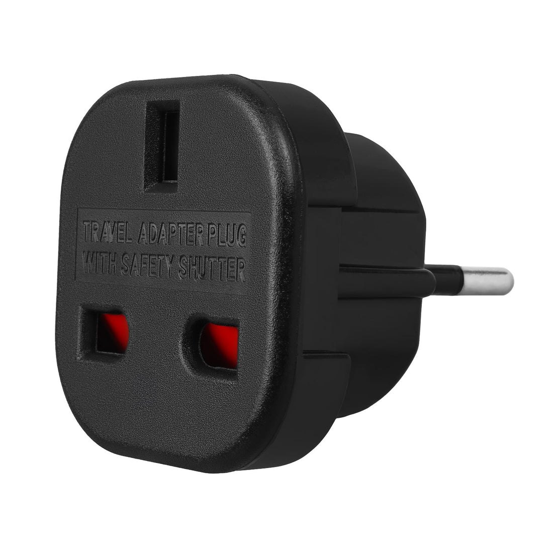 Maclean UK adapter za utičnicu, za EU utikač, crni, MCE72, 2 komada