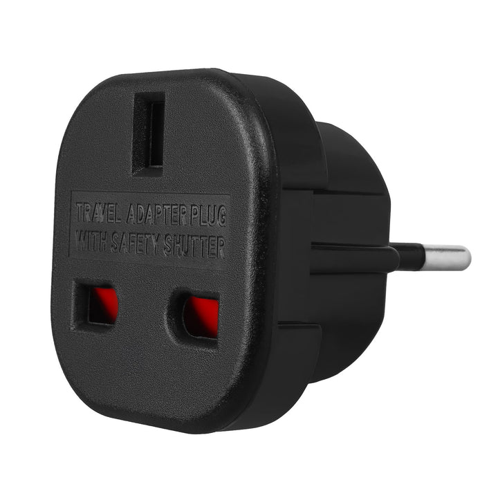Maclean UK adapter za utičnicu, za EU utikač, crni, MCE72, 4 komada
