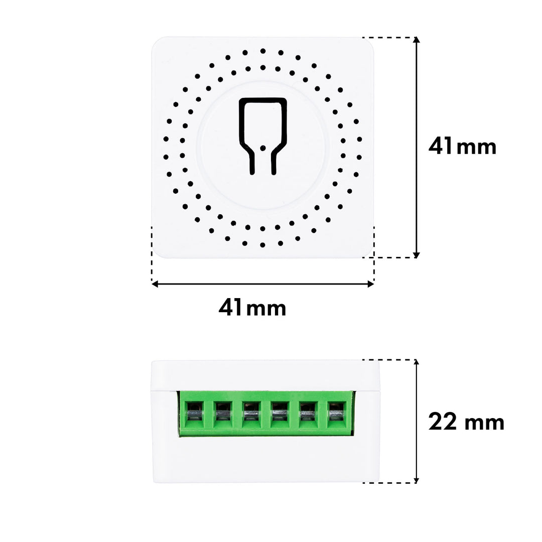 GreenBlue ugradbeni WiFi relej, Android/iOS/Alexa/Google Home, 100–240 V AC, 50/60 Hz, max. 16 A, za LED diode snage 150 W, GB739