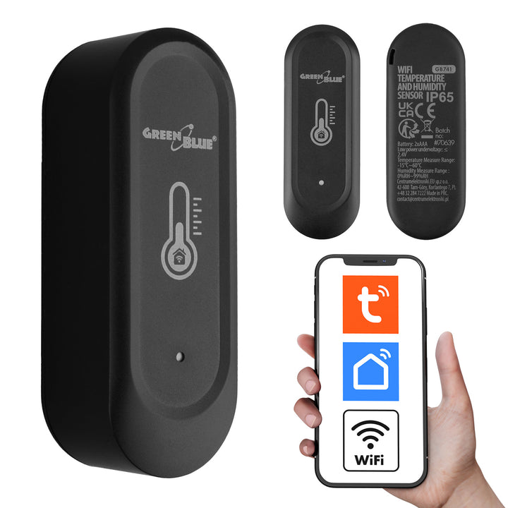 GreenBlue Outdoor WiFi senzor temperature i vlažnosti, Android/iOS, 3,0 V DC, LR03 x 2, IP65, GB741