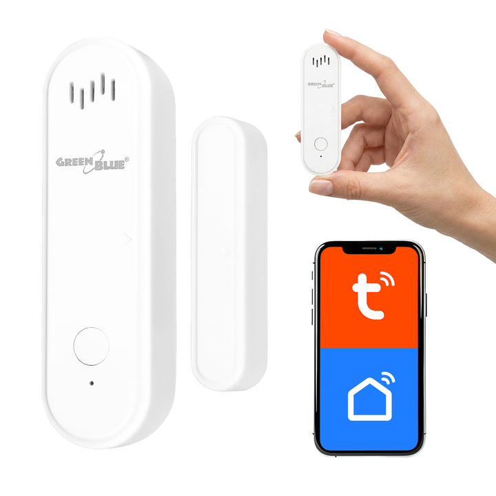 GreenBlue bežični senzor na magnetni prekidač / WiFi senzor za vrata/prozor, Android/iOS, 3,0 V DC, LR03x2, s alarmom, GB478