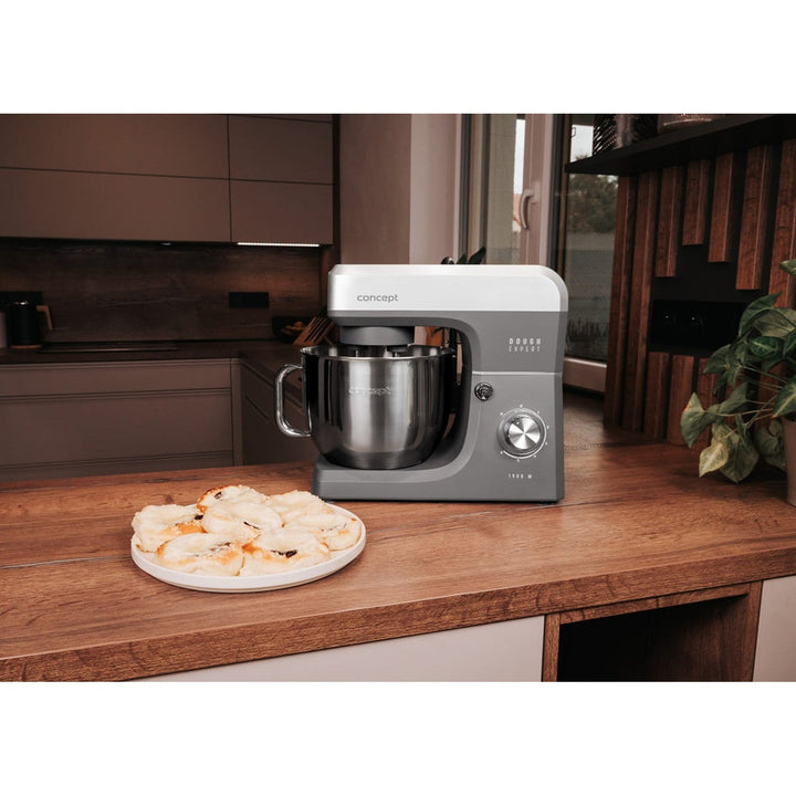 Concept Dough Expert planetarni kuhinjski procesor, 1900 W, dvostruki kukac za tijesto, funkcija grijanja zdjele, 6 postavki brzine, RM6010