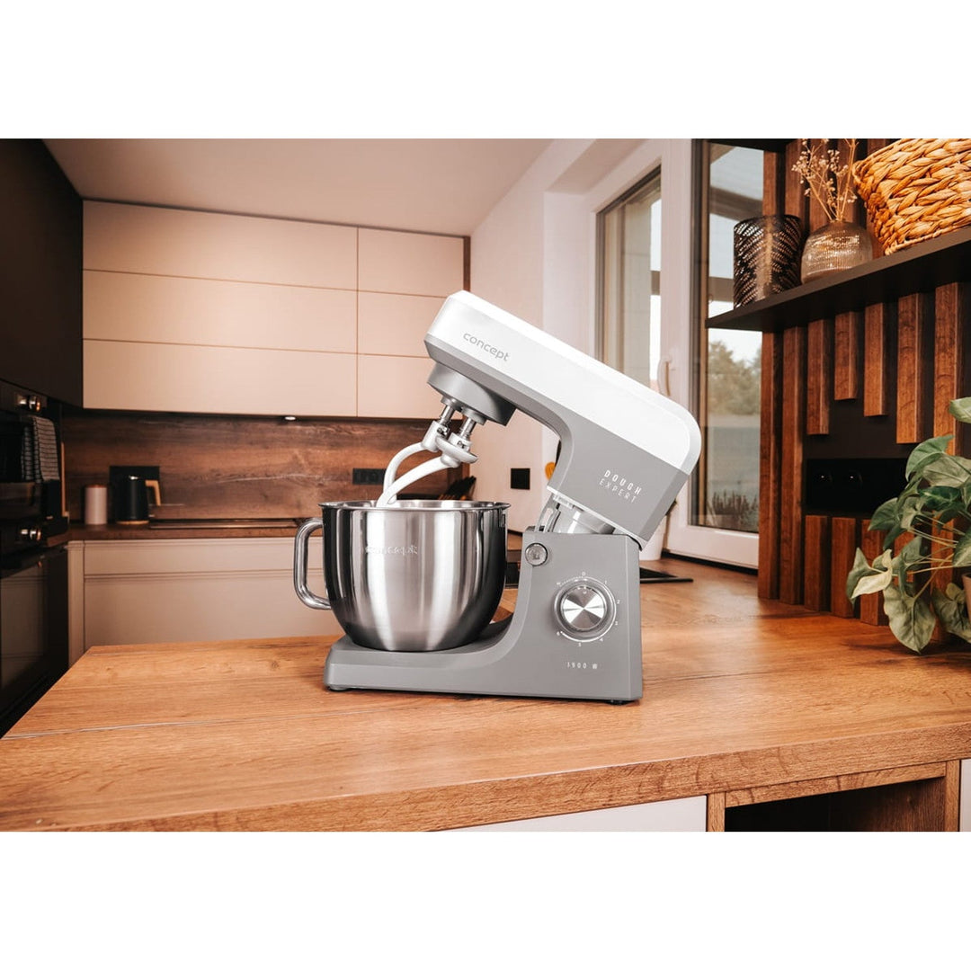 Concept Dough Expert planetarni kuhinjski procesor, 1900 W, dvostruki kukac za tijesto, funkcija grijanja zdjele, 6 postavki brzine, RM6010